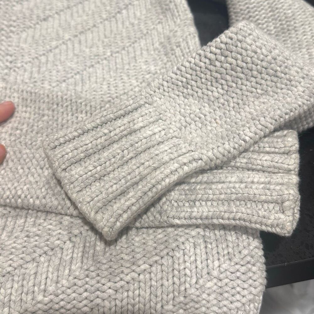 A.L.C. Crewneck Chunky Knit Pullover Sweater Gray Womens EUC Size Small - Picture 7 of 7